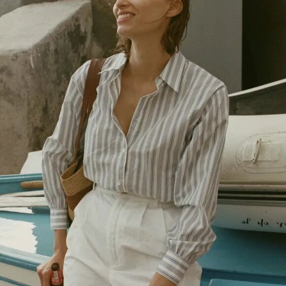 Doen Hava Top in Indigo Sorento Stripe - Picture 1 of 5